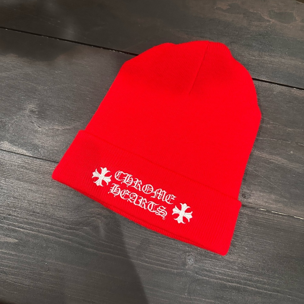Chrome Hearts  Red Beanie